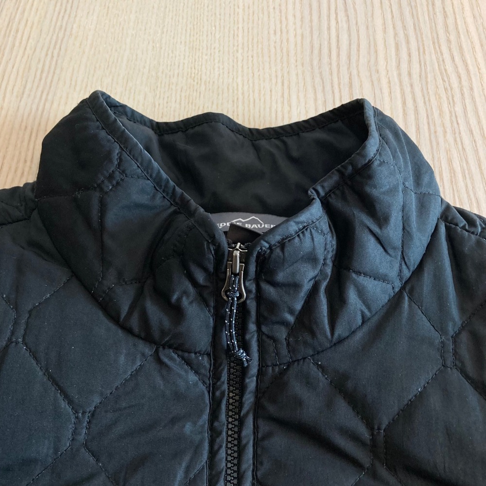Eddie Bauer Jacket Womens L Black Quilted Puffer Full Zip Mock Neck Lightweight - Picture 10 of 14